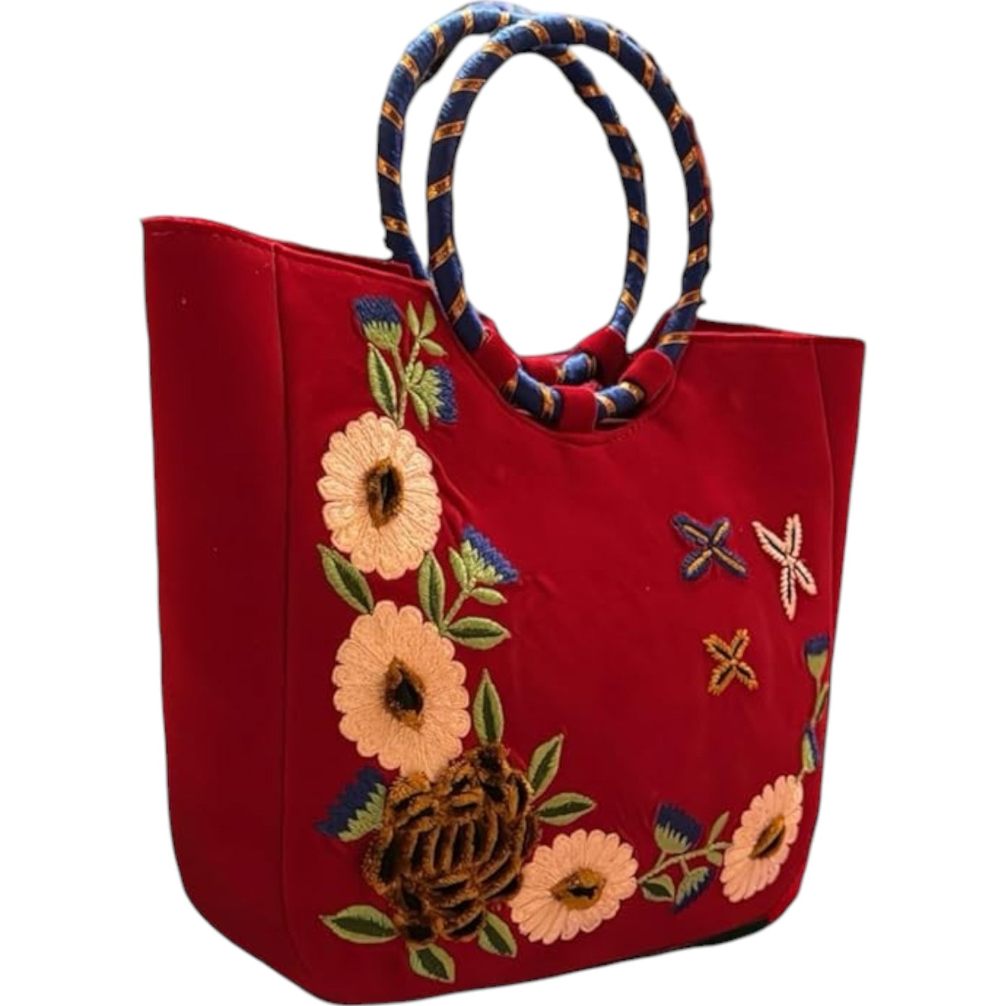 XOLY Handcrafted Velvet (Mokhmol) Embroidered Bag – Ethnic & Colorful Women’s Handbag
