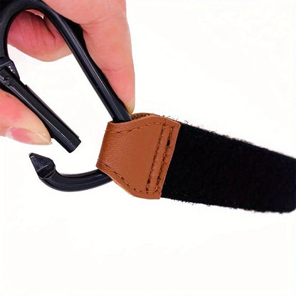 XOLY Stroller Hook Clips – 2 Pcs Heavy-Duty Non-Slip Pram Bag Holders (Brown)