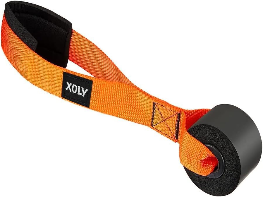 XOLY Heavy Resistance Bands 300lbs – Complete Home Gym Set with Handles & Door Anchor (Orange).