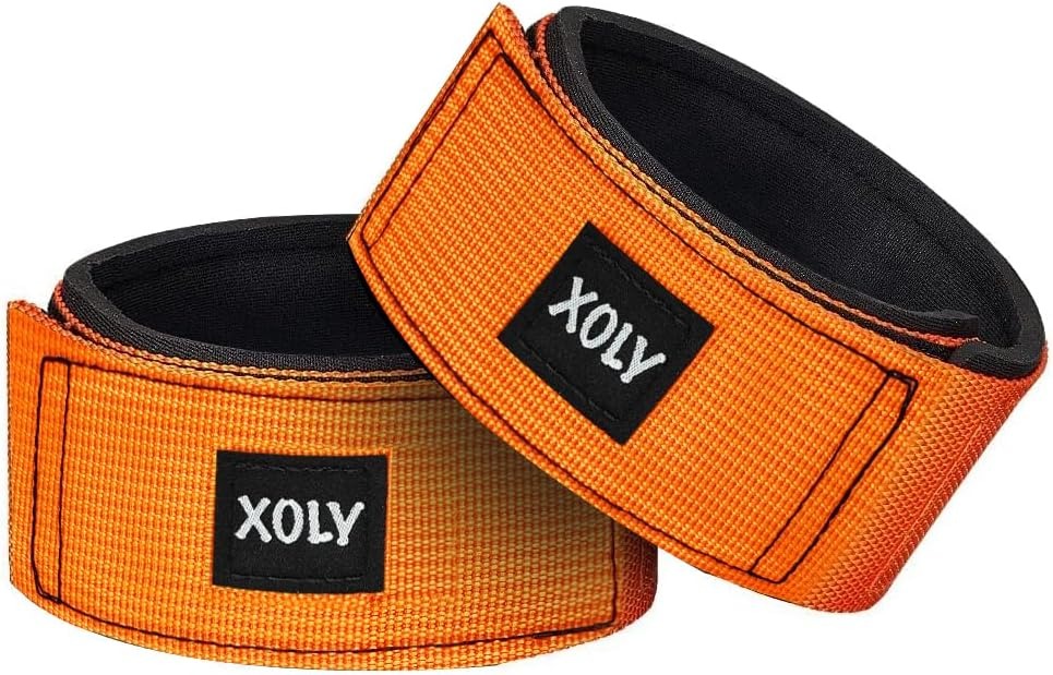 XOLY Heavy Resistance Bands 300lbs – Complete Home Gym Set with Handles & Door Anchor (Orange).
