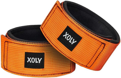XOLY Heavy Resistance Bands 300lbs – Complete Home Gym Set with Handles & Door Anchor (Orange).