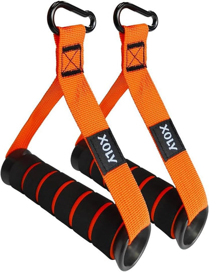 XOLY Heavy Resistance Bands 300lbs – Complete Home Gym Set with Handles & Door Anchor (Orange).