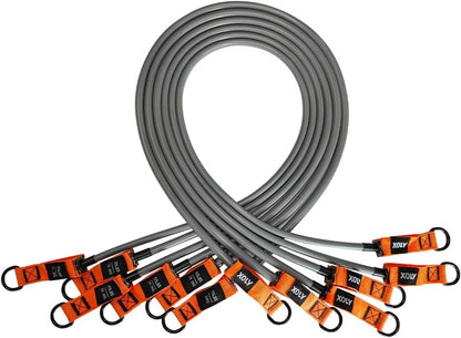XOLY Heavy Resistance Bands 300lbs – Complete Home Gym Set with Handles & Door Anchor (Orange).