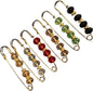 Diamond Cut Hijab Pin Pearl Brooch Sweater Shawl Hat Clip (6Pcs, 7.3c.m.)