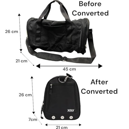 XOLY Large Waterproof Convertable Duffle Gym Bag.