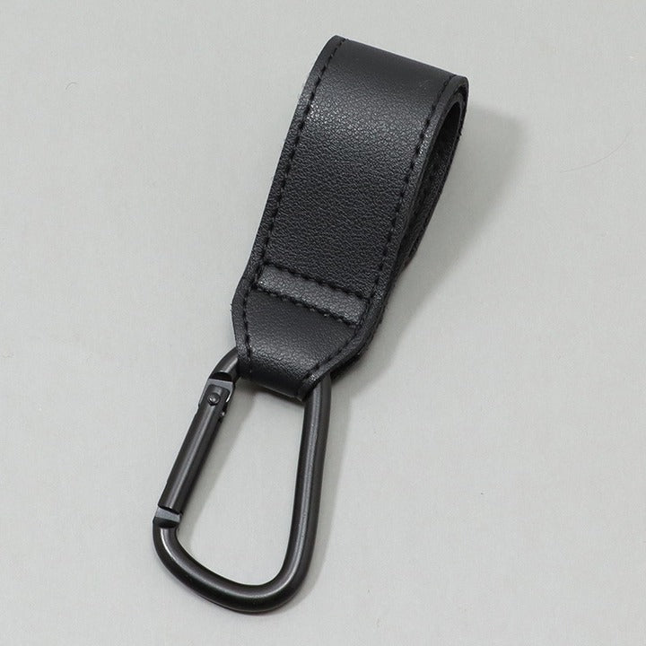 XOLY Stroller Hook Clips – 2 Pcs Heavy-Duty Non-Slip Pram Bag Holders (Black).