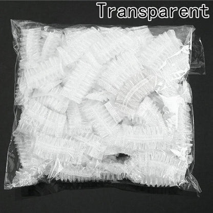 XOLY 100 Pcs Disposable Transparent Ear Covers – Perfect for Shower, Hair Dye & Salon Use.