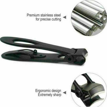 Extra Large Toe Nail Clippers For Thick Nails Heavy Duty Professional - Black