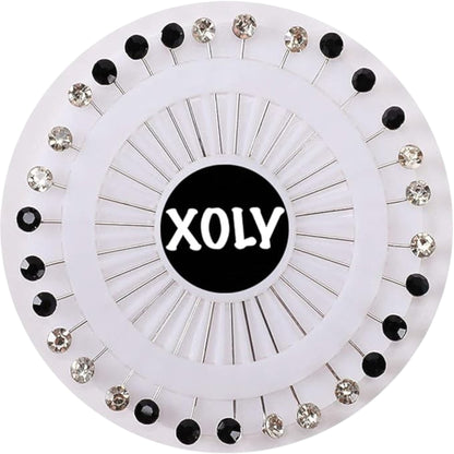 XOLY 30X Crystal Stone Hijab Scarf Pins