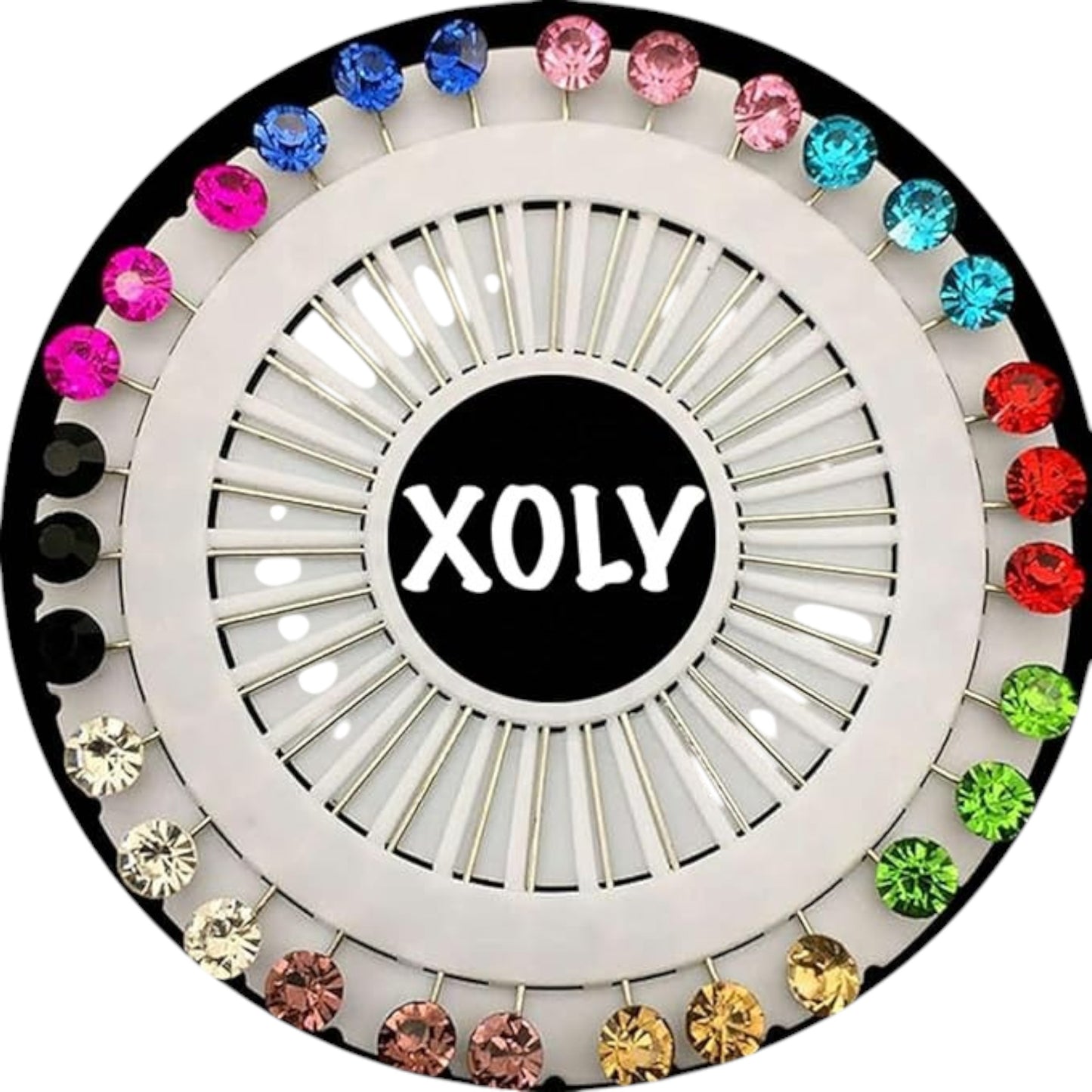 XOLY 30X Crystal Stone Hijab Scarf Pins