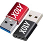 USB 3.0 Male to Type C Female Adaptor (2pc 1X Red 1X Black)