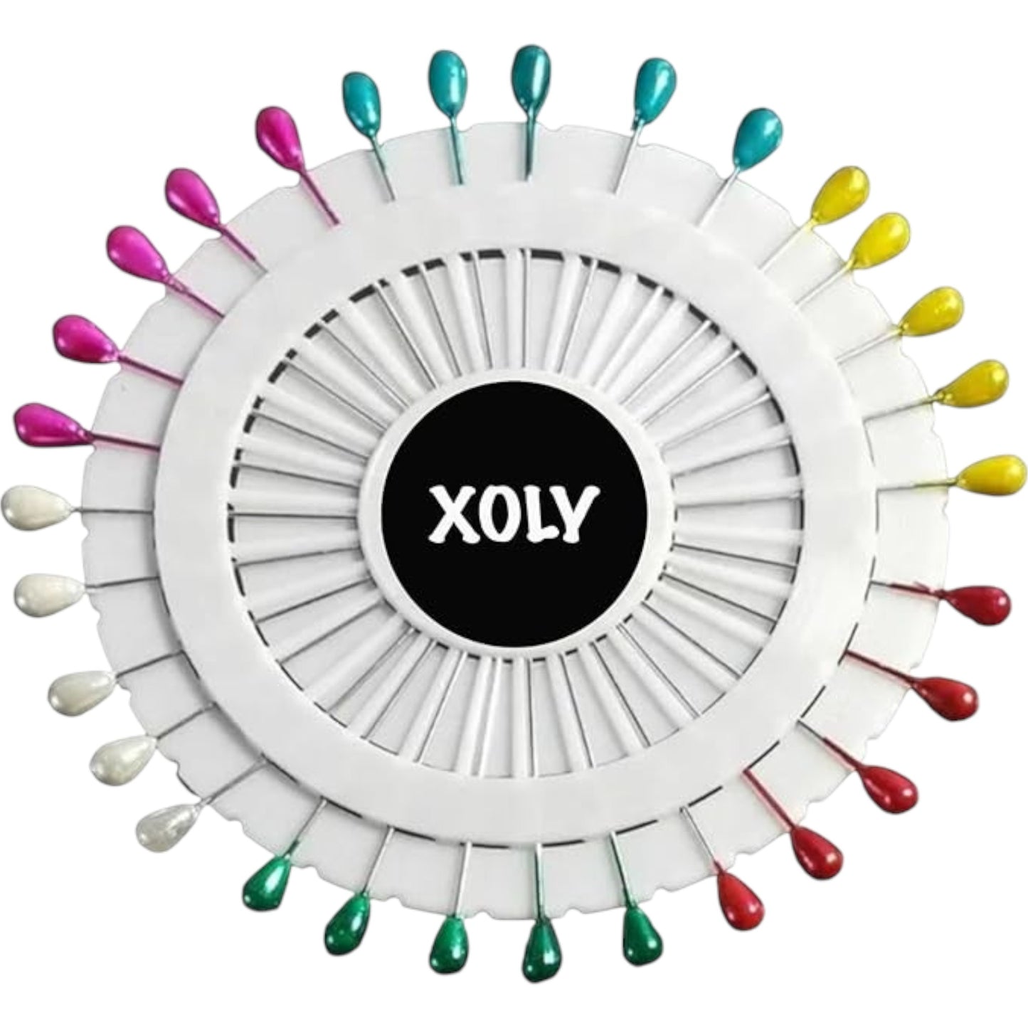 XOLY 30 Pcs Colorful Pearl Head Pins – Quilting, Sewing, Hijab & Dressmaking DIY Crafts.