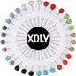 OLY 30 Pcs Hijab Scarf Safety Pins – Rhinestone Ball Brooch Set.