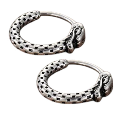 Retro Geometric Stainless Steel Plating Hoop Earring