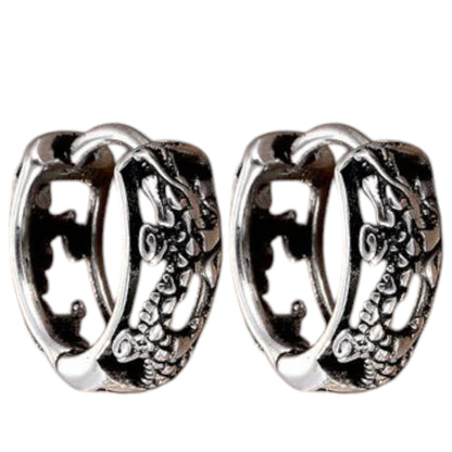 Retro Geometric Stainless Steel Plating Hoop Earring