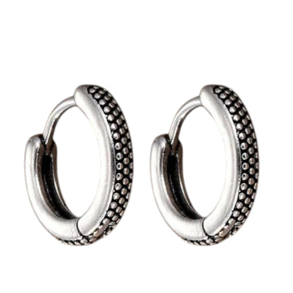 Retro Geometric Stainless Steel Plating Hoop Earring