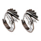 Retro Geometric Stainless Steel Plating Hoop Earring