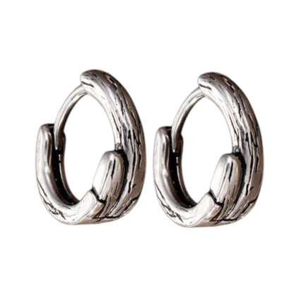 Retro Geometric Stainless Steel Plating Hoop Earring