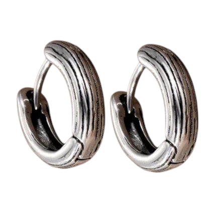 Retro Geometric Stainless Steel Plating Hoop Earring