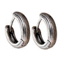 Retro Geometric Stainless Steel Plating Hoop Earring