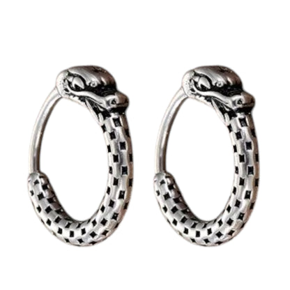Retro Geometric Stainless Steel Plating Hoop Earring