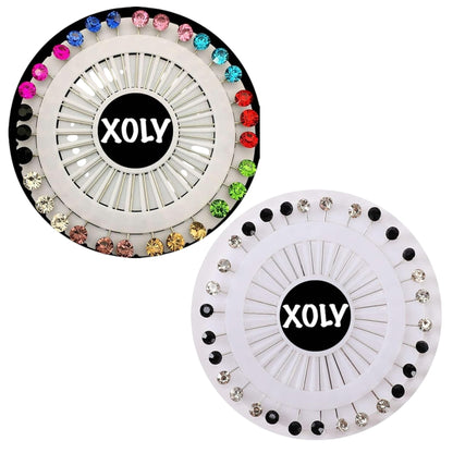 XOLY 30X Crystal Stone Hijab Scarf Pins