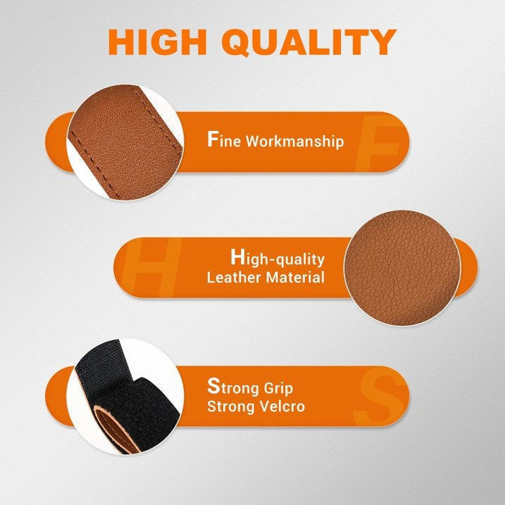 XOLY Stroller Hook Clips – 2 Pcs Heavy-Duty Non-Slip Pram Bag Holders (Brown)