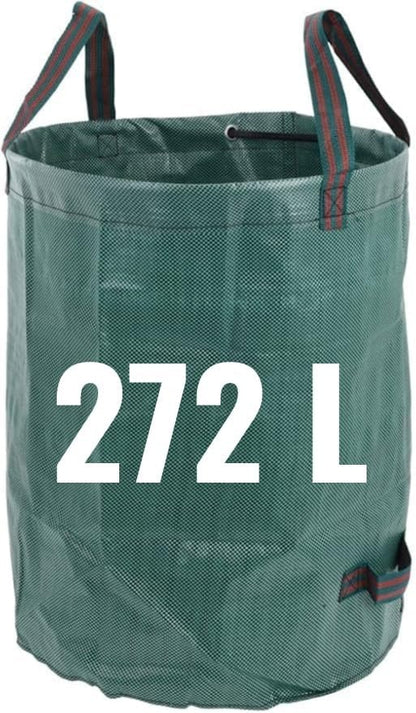 XOLY Heavy Duty Garden Waste Bags – 272L Reusable Sacks with Handles, Shower-Proof (Green)